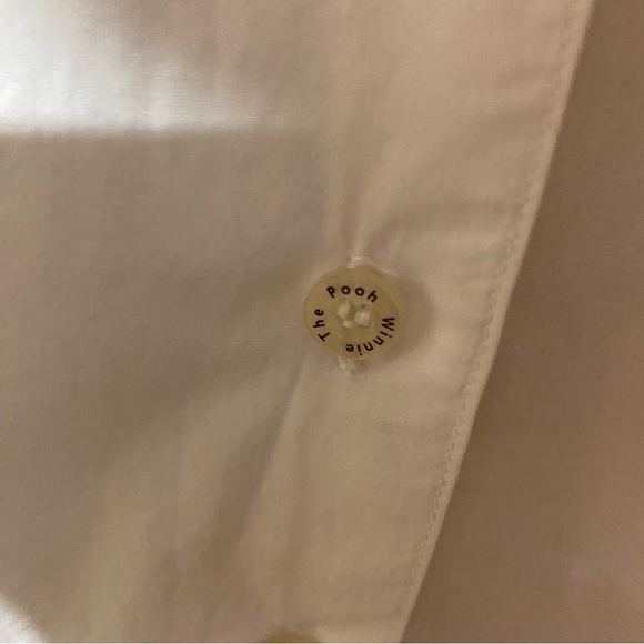 Disney White Shirt Women Large Winnie the Pooh Piglet Tigger Embroidered *Flaw - Picture 12 of 15